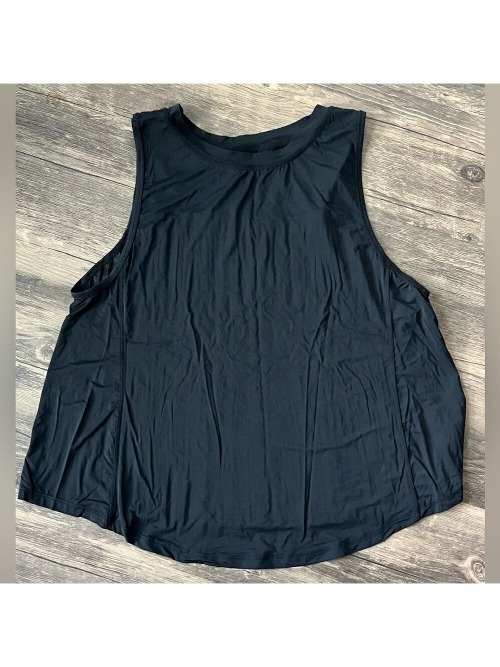 Cut The Frills Black Sleeveless Tank Top